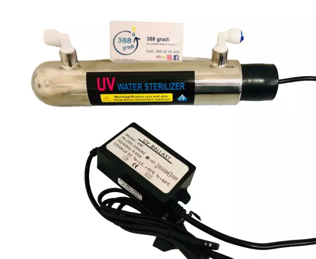 Esterilizador Sistema UV Completo 6W Limpiador Agua Ósmosis