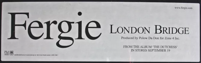 Fergie "London Bridge" 2006 12" Vinyl Promo Single 4 Mixes ~Rare~ Htf *Sealed* 3