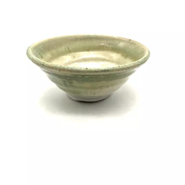 Signed Clay Studio Hand Thrown Art Pottery 5" Bowl/Farm Rustic Drip Glaze