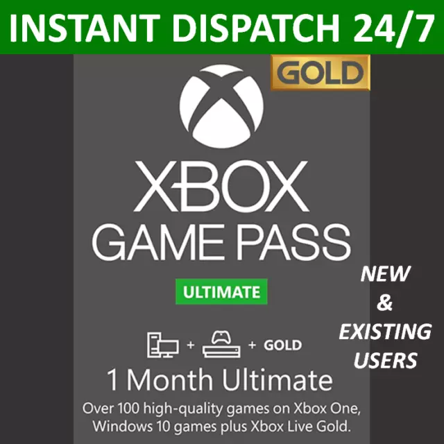 1 mese di abbonamento Xbox Game Pass Ultimate e Live Gold UK REGIONE UE