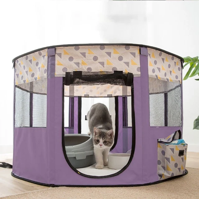 Cerca plegable para cachorro perro gato caja de arena tienda jaula para gatos mascota sala de entrega perrera