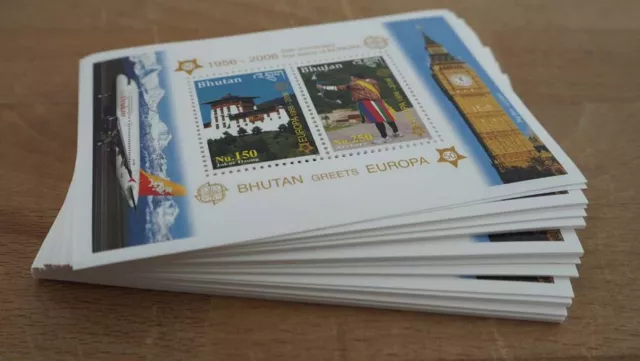 2006 Bhutan; 100 Blocks Europa, Bl. 477A, postfrisch/MNH, ME 2000,-