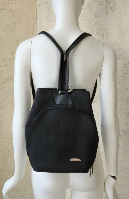 Travelon Black Nylon Convertible Sling Bag/Small Backpack