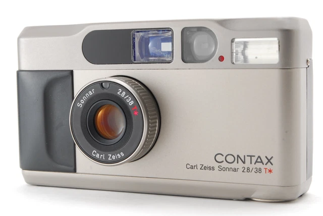 Near MINT Contax T2 D Silver Titan 35mm Point & Shoot AF Film Camera From JAPAN