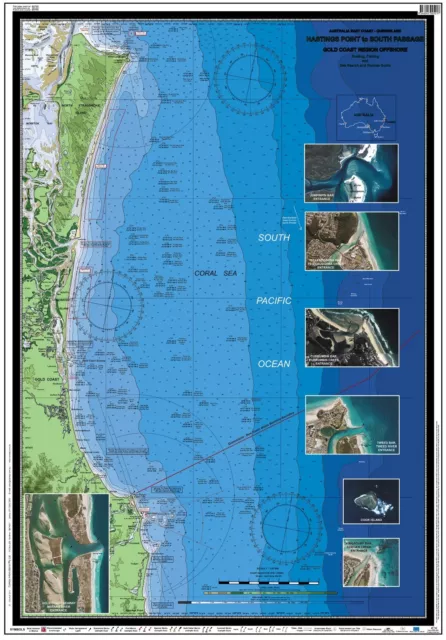 Boating, Fishing, Marine Safety Chart - HASTINGS PT to SOUTH PASSAGE + BONUS