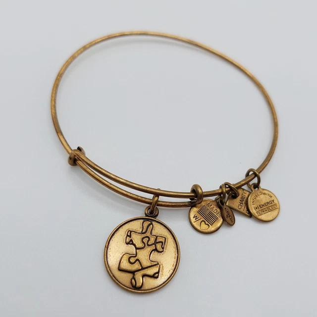 Alex and Ani Gold Piece of the Puzzle Autism Awareness Charity Bracelet 2014