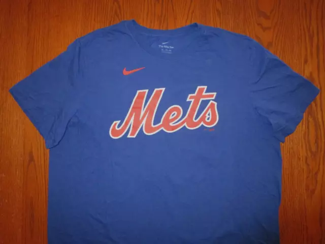 Nike Mlb New York Mets Scherzer Short Sleeve Blue T-Shirt Mens 2Xl Excellent