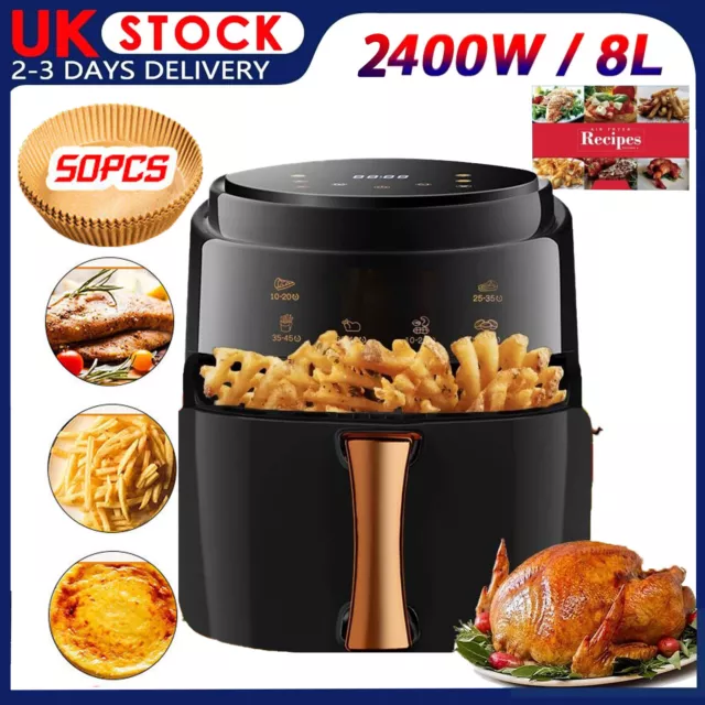 8L Air Fryer Digital Kitchen Oven Oil Free Low Fat Healthy Frying Cooker 2400W