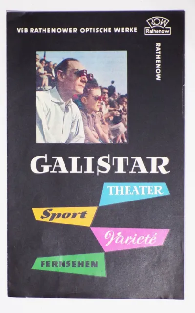 Leaflet Galistar Row Rathenow 1959 GDR