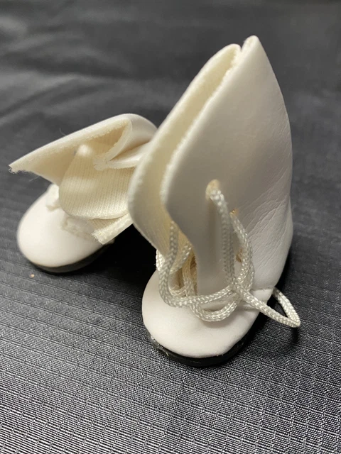 Vintage Unique Leather Doll Shoes For Bisque or Old Style Doll 