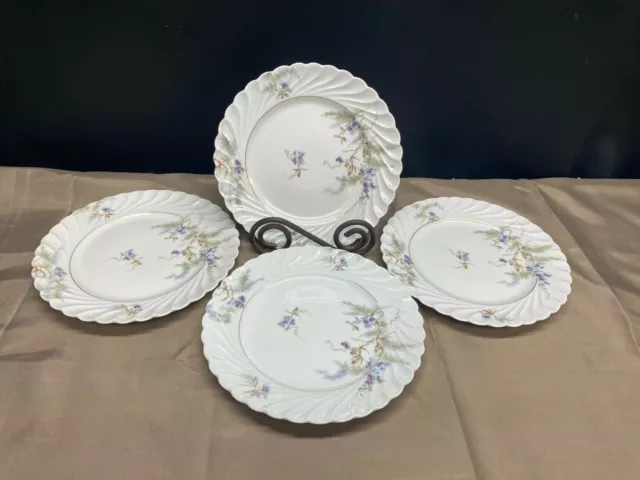 Haviland Limoges "ORSAY" France ~ Set of 4 ~ Salad Plates ~ 7 5/8"