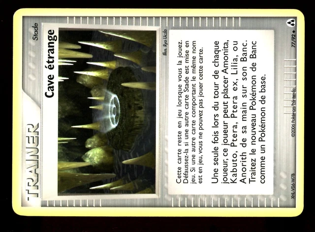 Pokemon Ex Crea Legendes Unco N°  77/92 Cave Etrange