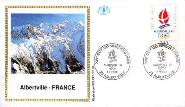 2632+ FDC  ENVELOPPE 1er JOUR  CEF JEUX OLYMPIQUES OUVERTURE 8 FEVRIER 1992