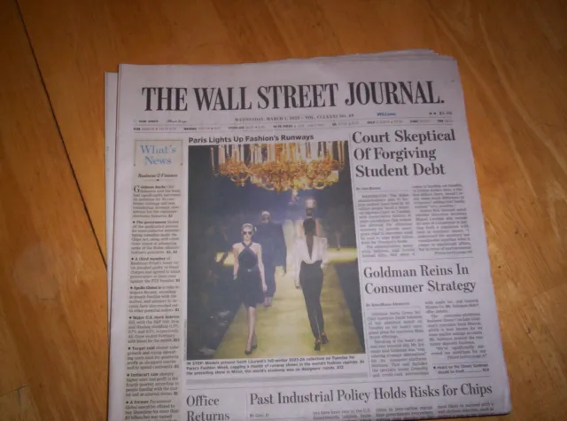 The Wall Street Journal Wednesday, March 1, 2023