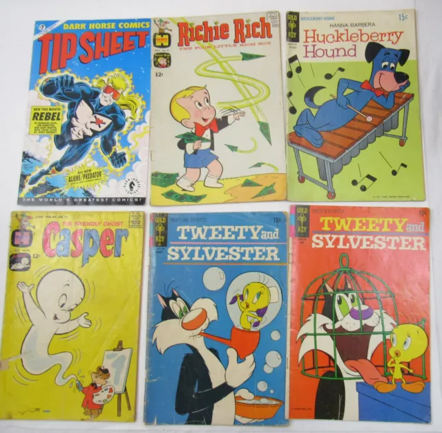 Vintage Comic Book Lot Gold Key Tweety Sylvester Harvey Caper Richie Tip Sheet