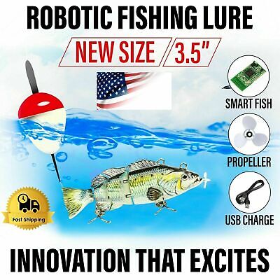 UFISH 3.5" New Size Robotic Fishing Lure Electric Bait Swimming Wobbler Bass