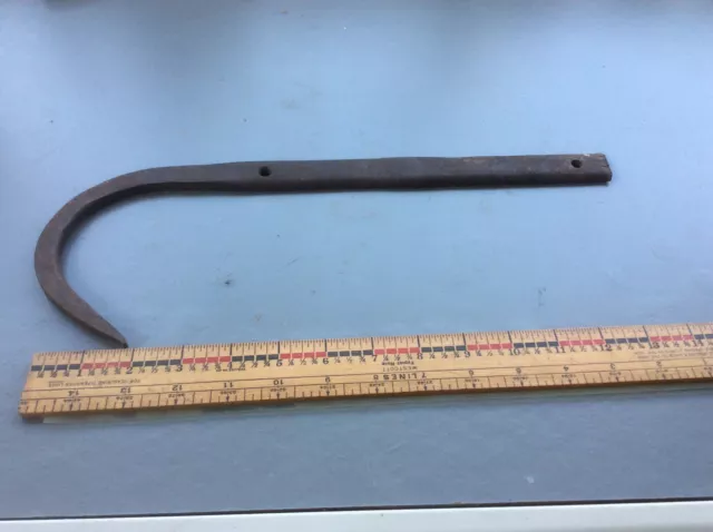 Blacksmith Forged Farm Barn Or Country Door Strap Metal Hook Style