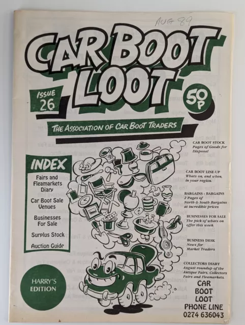 Vintage 1989 Car Boot Loot Classified Ads Magazine Issue 26 Association Traders