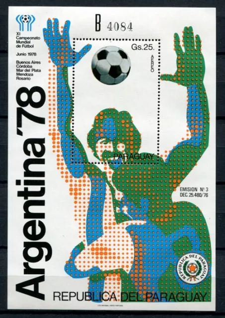 Paraguay 1978 Fußball WM Soccer FIFA Sport Block 324 Postfrisch MNH