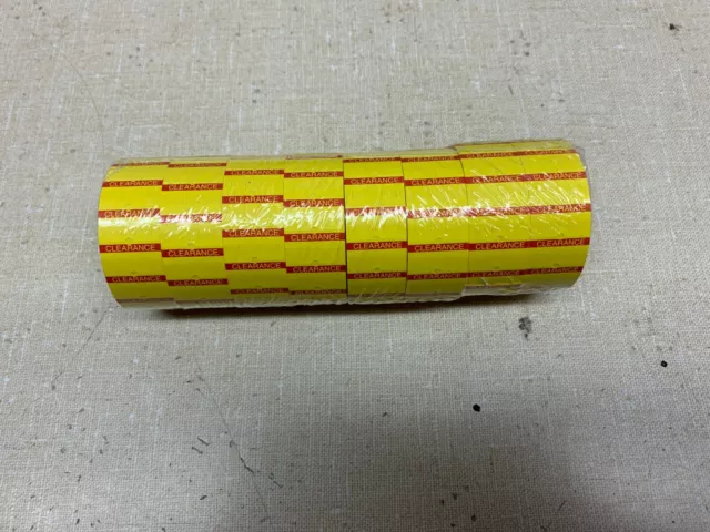8,000  "CLERANCE  Yellow/Red labels for Towa GS Motex MX-5500 1 line Price Gun
