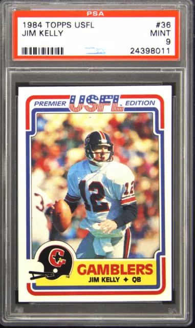 1984 Topps USFL #36 Jim Kelly PSA 9