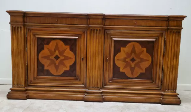 Ethan Allen Sideboard Buffet Console Server Lombardy Marquetry B