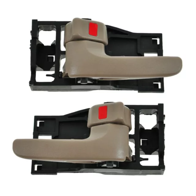 TRQ Oak Interior Inside Door Handle Pair Set of 2 for Tundra Double Cab Sequoia
