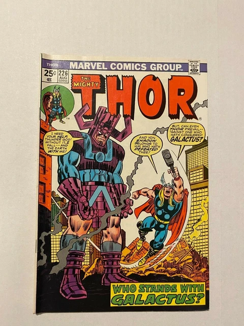 The Mighty Thor #226 2nd App of Firelord John Romita Sr Cover Value Stamp Intact