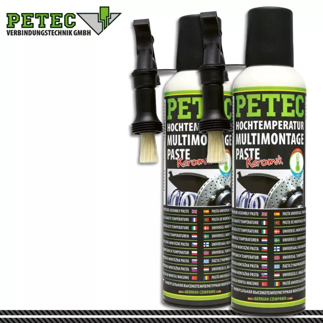 Petec 2x 200ml Haute Température Multimontagepaste Céramique Freins Billes Auto