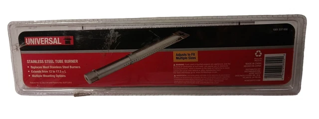 Universal Stainless Steel Adjustable 12 to 17.5 in L Tube Burner (NEW) Free Ship