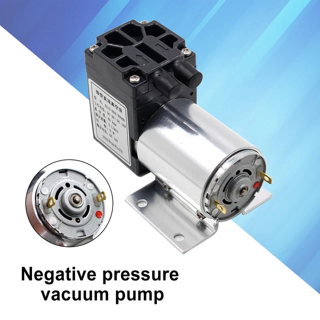 Mini Pompe à Vide 10L/min - 24V DC - Faible Bruit 10W - Pression -81kPa - Pour Petits Espaces