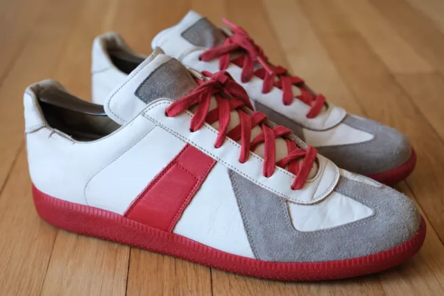 Maison Margiela Sneakers Red White Replica German Trainer Size 43 Men's