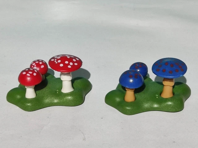 Lot De Playmobil Champignons Forêt – Accessoires Pour Ferme, Cabane, Monde Médiéval – Occasion
