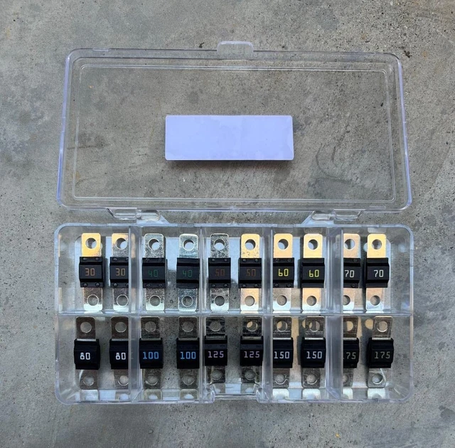 Littelfuse Black Style Bolt-Down Assortment Auto Fuses 498 Series MIDI 32V