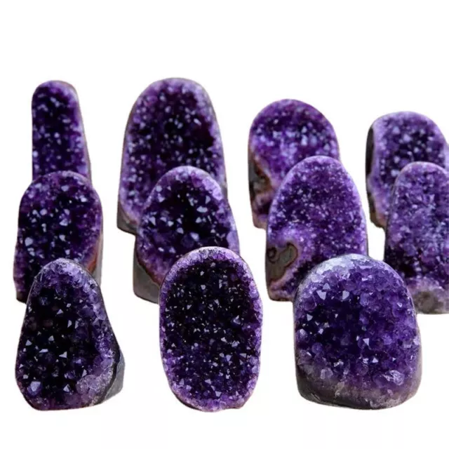 Large Natural Amethyst Crystal Geode Cave Quartz Druzy Cluster Stone Decor Reiki