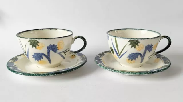 Poole Gypsy Breakfast Cups and Saucers x 2