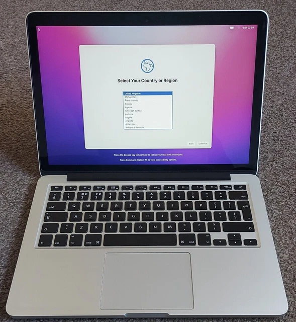 APPLE MACBOOK PRO 13 INCH RETINA EARLY 2015 2.7GHz Intel i5 8GB RAM 512GB SSD