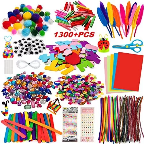 LAVORETTI CREATIVI PER Bambini, Withosent 1300+ Pezzi DIY Art Craft Set,  Wiggl EUR 25,86 - PicClick IT