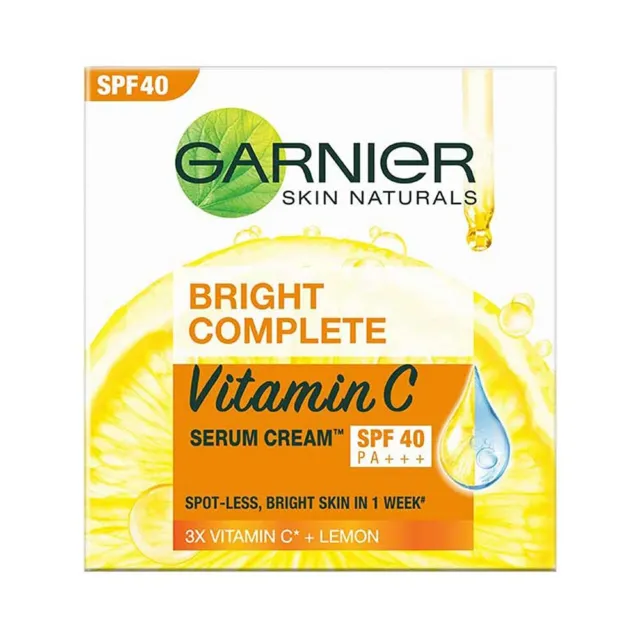 Garnier Bright Complete VITAMIN C SPF40/PA+++ Serum Cream, 45g