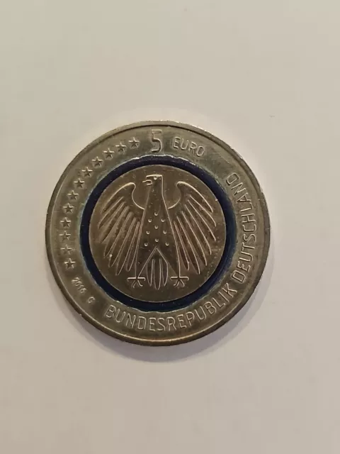 Deutschland , 2016 , 5 Euro , Blauer Planet Erde , G