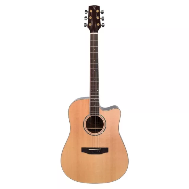 Timberidge '3 Series' Spruce Solid Top Acoustic-Electric Dreadnought Cutaway Gui