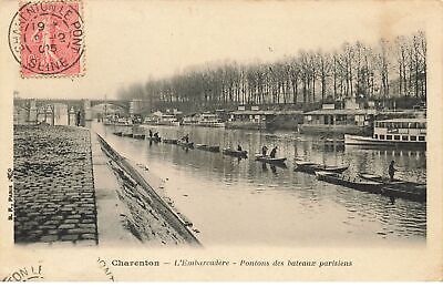 94 Charenton #21812 Embarcadere Ponton Bateaux Parisiens Canots Barques Peniches