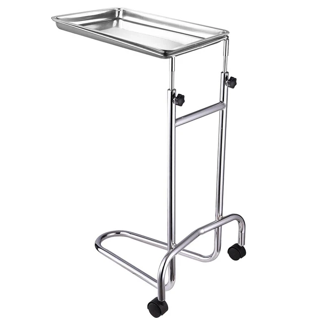 Swivel Mayo Stand Stainless Steel Tray Height Adjustable Hospital Tattoo Tool