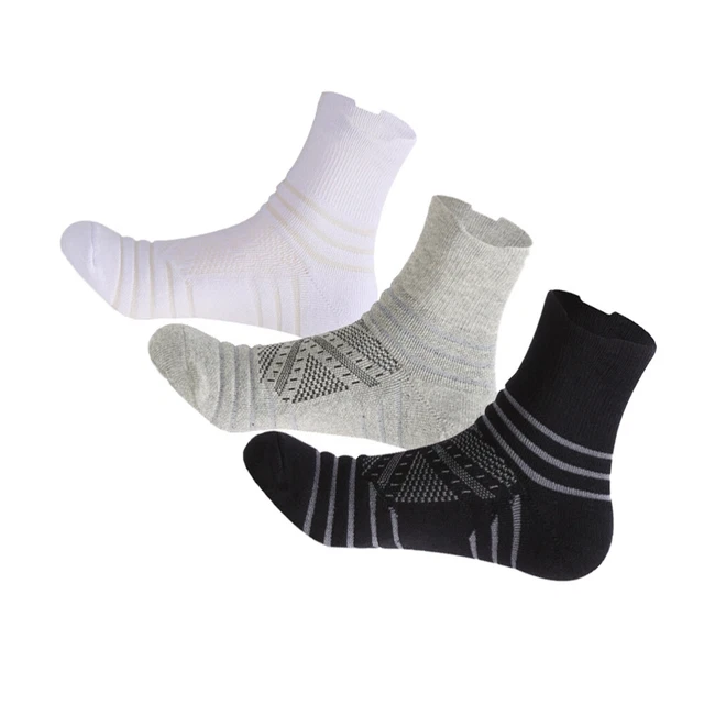 3 Pairs Cotton Socks Sports Socks Men's Athletic Socks Basketball Socks