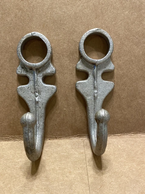 Vintage Cast Aluminum Wall Single Hook Lot Coat Hat Leash Boat Nautical Decor