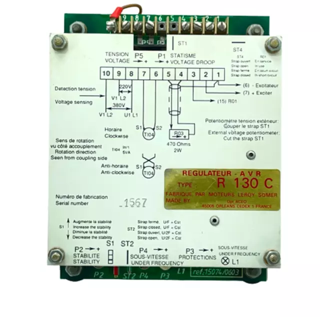 Leroy-Somer R130C/R 130 C Avr Automatisch Spannungsregler
