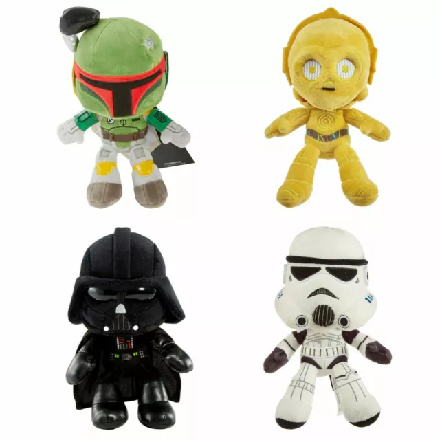 Star Wars Boba Fett Storm Trooper C-3PO or Darth Vader 8" Plush Soft Toy Collect