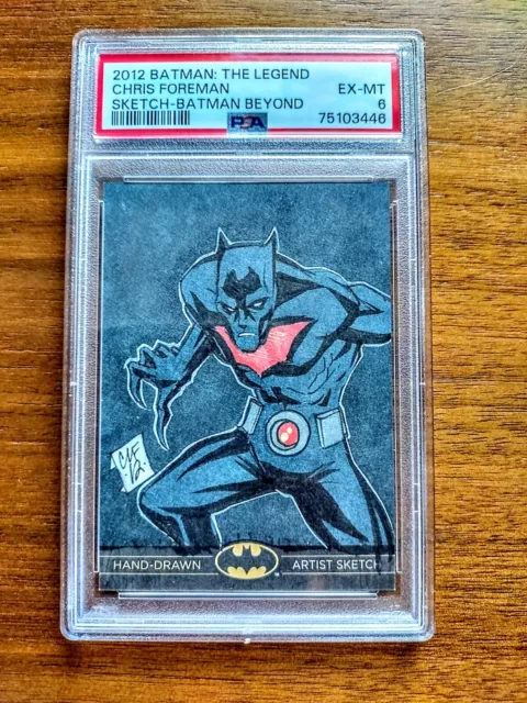 2012 Batman Beyond the Legend Cryptozoic DC Sketch Card PSA 6 Auto 1/1