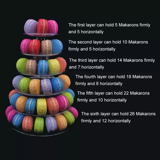 4/6Tiers Round Macaron Tower Stand Cake Display Rack For Wedding Party> HOTS