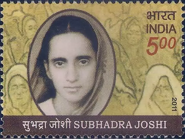 Indischem 2011 Briefmarke Subhadra Joshi, Politiker. MNH